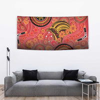 Papua New Guinea Tapestry Birds Of Paradise With Aboriginal Pattern LT05 - Polynesian Pride