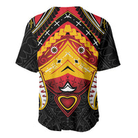 Papua New Guinea Independence Day Baseball Jersey Tribal Mask LT05 - Polynesian Pride