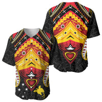 Papua New Guinea Independence Day Baseball Jersey Tribal Mask LT05 - Polynesian Pride