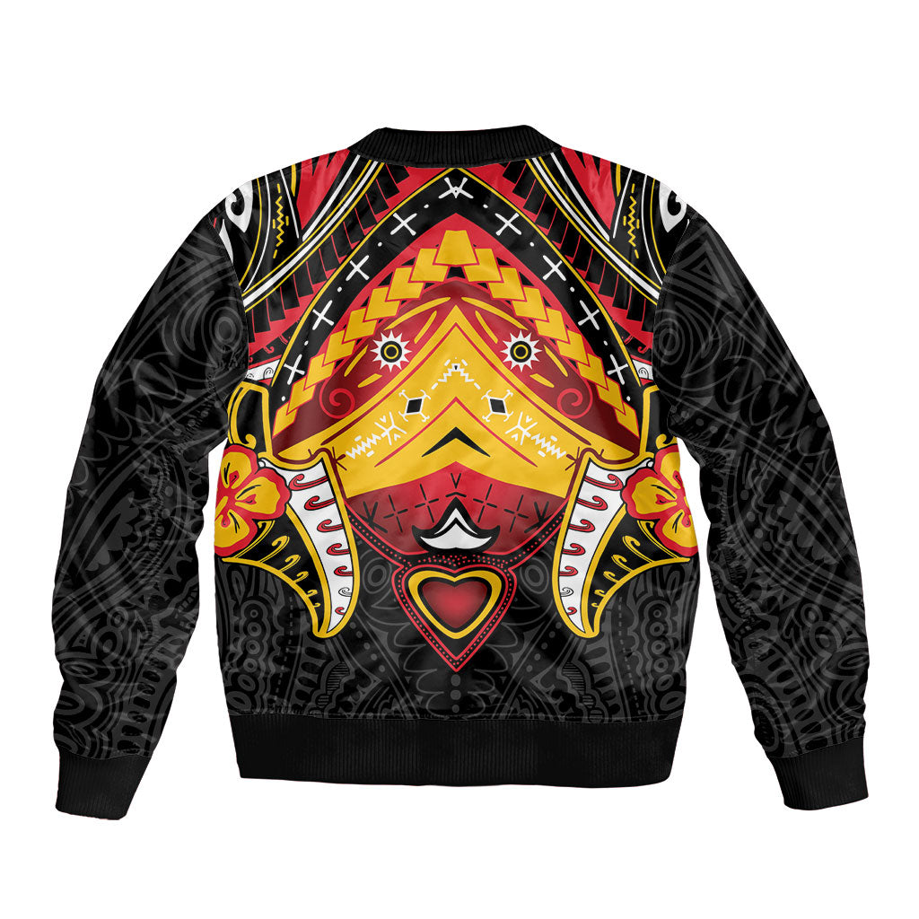 Papua New Guinea Independence Day Bomber Jacket Tribal Mask LT05 - Polynesian Pride