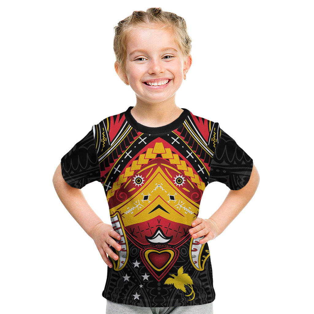 Papua New Guinea Independence Day Kid T Shirt Tribal Mask LT05 Red - Polynesian Pride