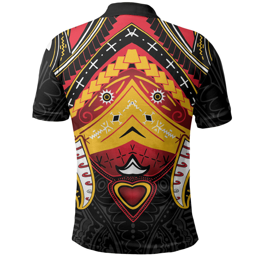 Papua New Guinea Independence Day Polo Shirt Tribal Mask LT05 - Polynesian Pride