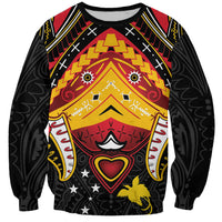 Papua New Guinea Independence Day Sweatshirt Tribal Mask LT05 Unisex Red - Polynesian Pride