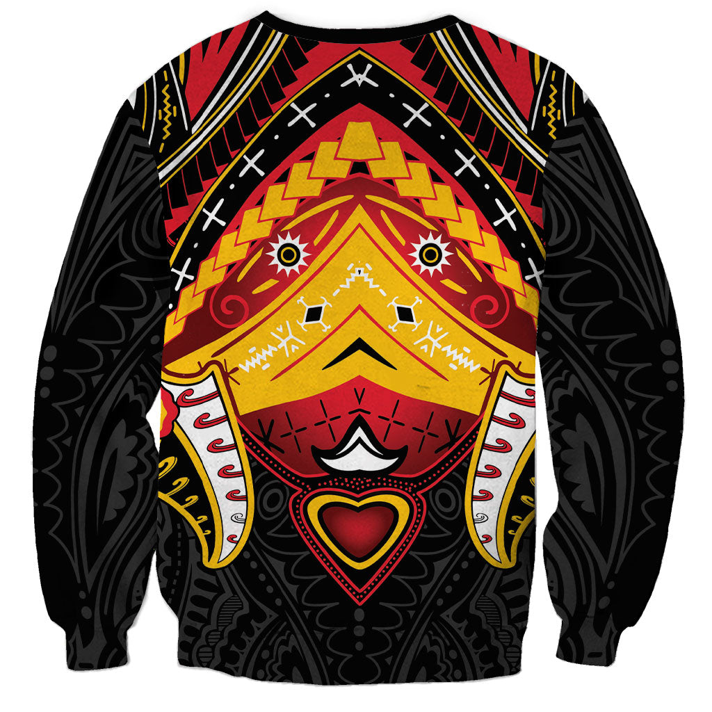 Papua New Guinea Independence Day Sweatshirt Tribal Mask LT05 - Polynesian Pride