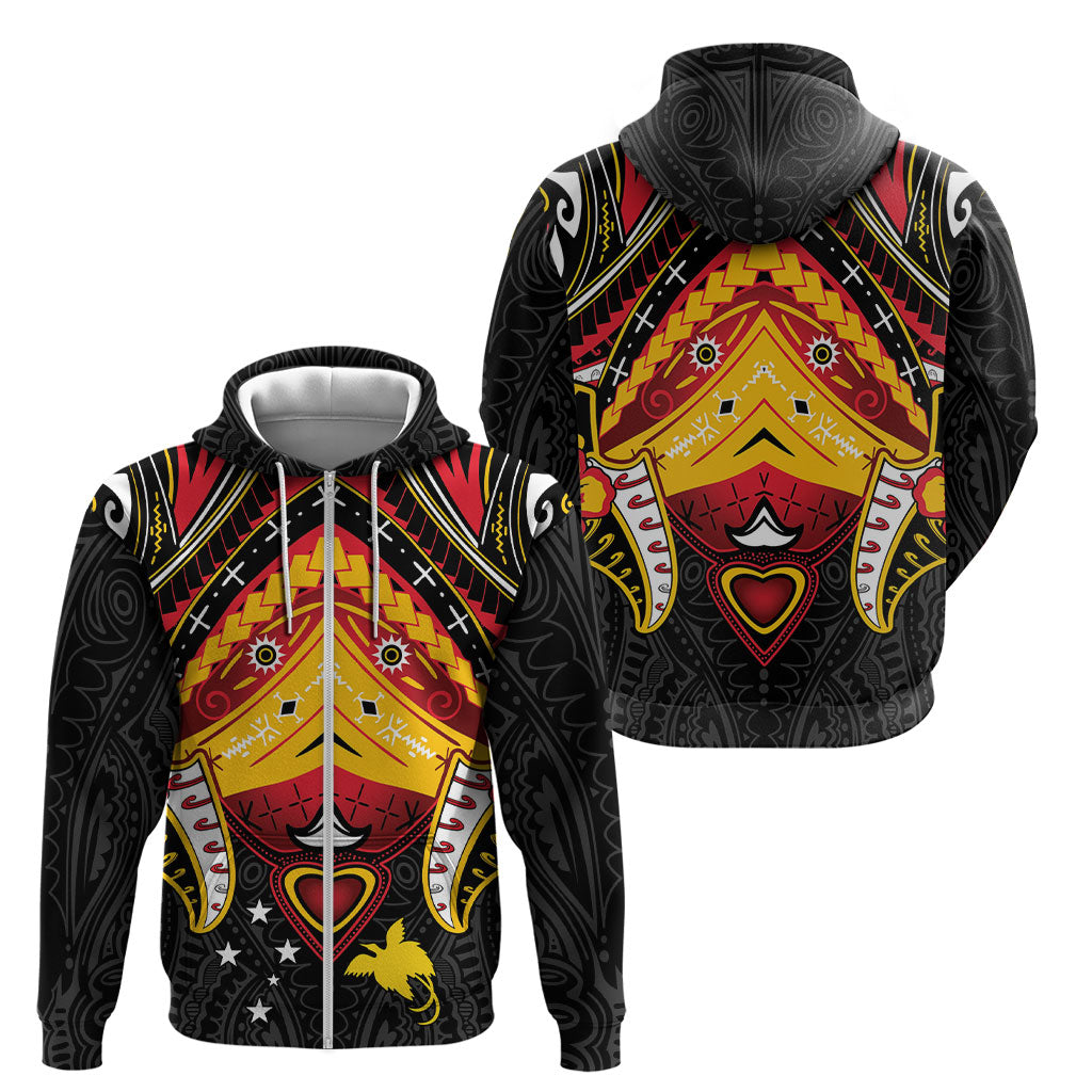 Papua New Guinea Independence Day Zip Hoodie Tribal Mask LT05 - Polynesian Pride