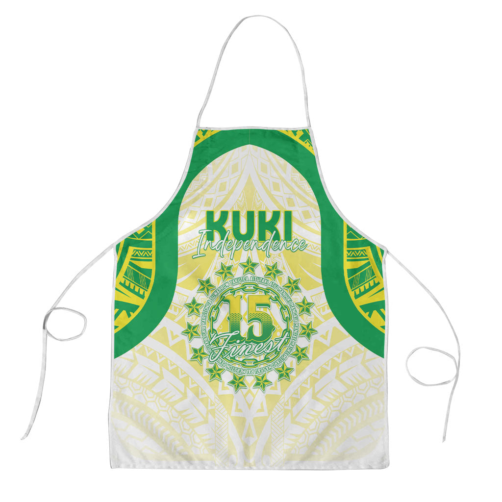 Kuki Independence 2026 Apron Cook Islands 15 Finest White Version LT05 White - Polynesian Pride