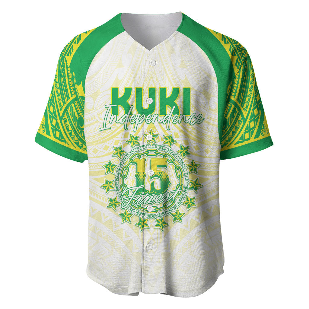 Kuki Independence 2026 Baseball Jersey Cook Islands 15 Finest White Version LT05 White - Polynesian Pride