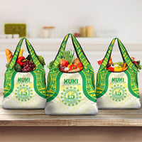 Kuki Independence 2026 Grocery Bag Cook Islands 15 Finest White Version LT05 3-pack One Size White - Polynesian Pride