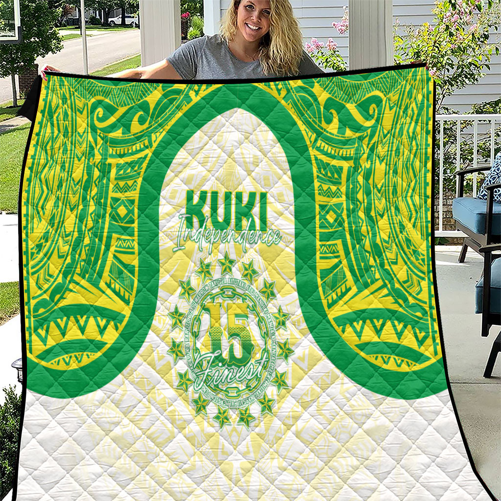 Kuki Independence 2026 Quilt Cook Islands 15 Finest White Version LT05 White - Polynesian Pride