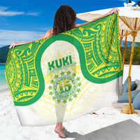 Kuki Independence 2026 Sarong Cook Islands 15 Finest White Version LT05 One Size 44 x 66 inches White - Polynesian Pride