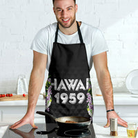 Hawaii Statehood Day Apron Kakau Pattern With Maile Pikake Honohono Lei LT05 - Polynesian Pride