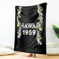 Hawaii Statehood Day Blanket Kakau Pattern With Maile Pikake Honohono Lei LT05 - Polynesian Pride