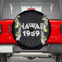 Hawaii Statehood Day Spare Tire Cover Kakau Pattern With Maile Pikake Honohono Lei LT05 - Polynesian Pride