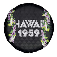 Hawaii Statehood Day Spare Tire Cover Kakau Pattern With Maile Pikake Honohono Lei LT05 - Polynesian Pride