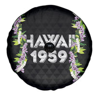 Hawaii Statehood Day Spare Tire Cover Kakau Pattern With Maile Pikake Honohono Lei LT05 - Polynesian Pride