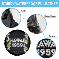 Hawaii Statehood Day Spare Tire Cover Kakau Pattern With Maile Pikake Honohono Lei LT05 - Polynesian Pride