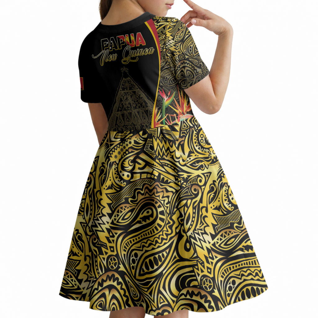 Papua New Guinea Hapi De Bilong Indipendens Kid Short Sleeve Dress Special Style LT05 - Polynesian Pride