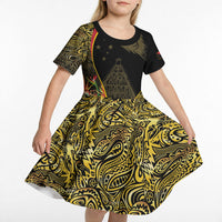 Papua New Guinea Hapi De Bilong Indipendens Kid Short Sleeve Dress Special Style LT05 - Polynesian Pride