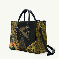 Papua New Guinea Hapi De Bilong Indipendens Leather Bag Special Style LT05 Black - Polynesian Pride