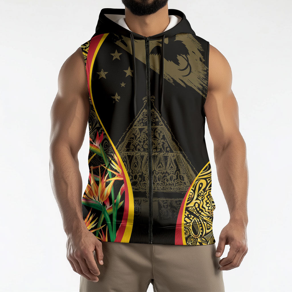 Papua New Guinea Hapi De Bilong Indipendens Sleeveless Zip Hoodie Special Style LT05 - Polynesian Pride
