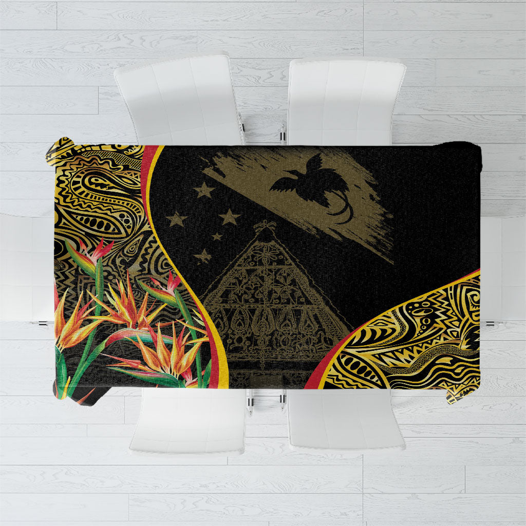 Papua New Guinea Hapi De Bilong Indipendens Tablecloth Special Style LT05 Black - Polynesian Pride
