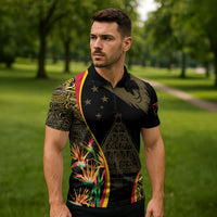 Papua New Guinea Hapi De Bilong Indipendens Zipper Polo Shirt Special Style LT05 - Polynesian Pride