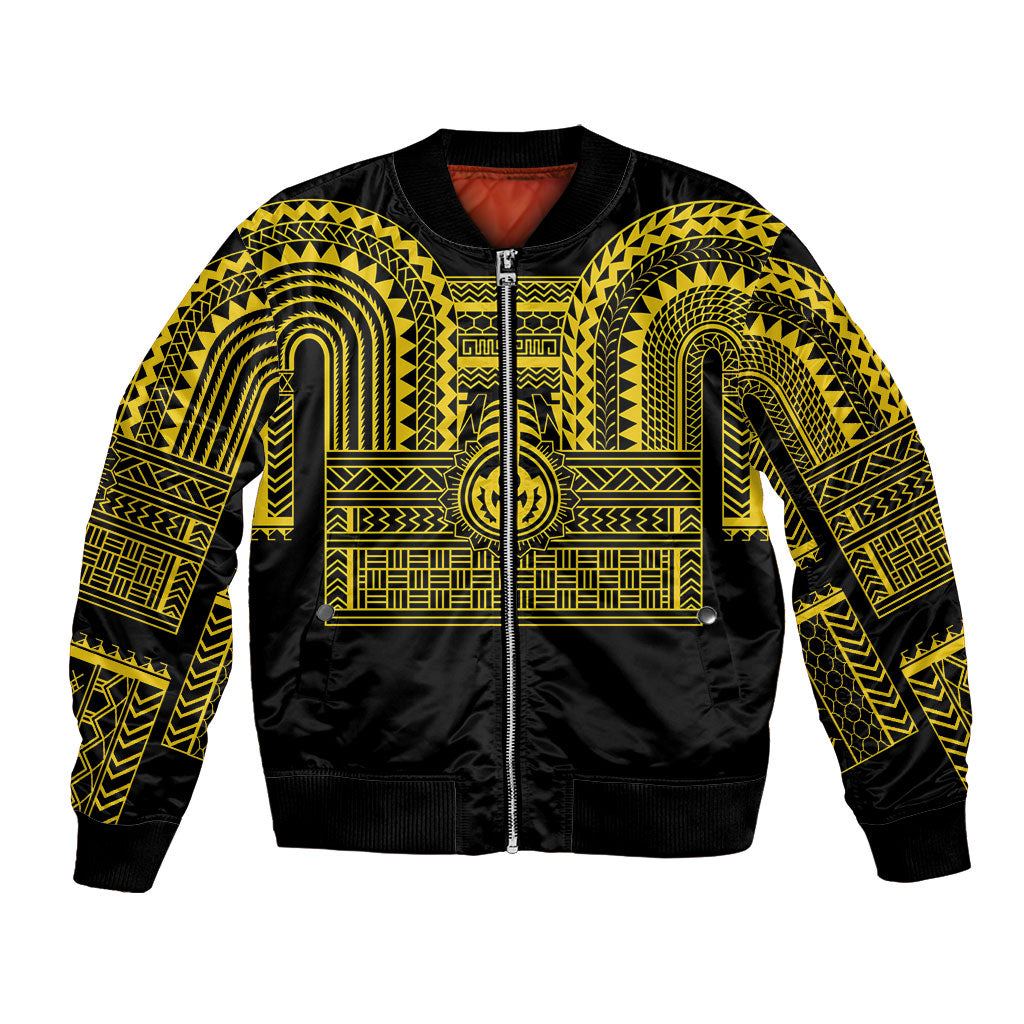 Philippines Filipinos Bomber Jacket Igorot Tribal Pattern Black LT05 Unisex Black - Polynesian Pride
