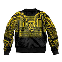 Philippines Filipinos Bomber Jacket Igorot Tribal Pattern Black LT05 - Polynesian Pride