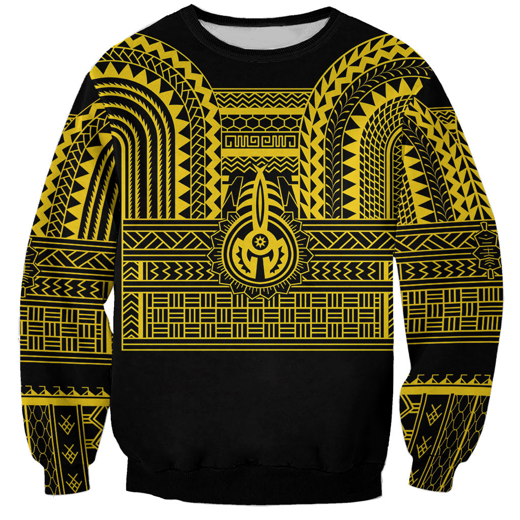 Philippines Filipinos Sweatshirt Igorot Tribal Pattern Black LT05 Unisex Black - Polynesian Pride