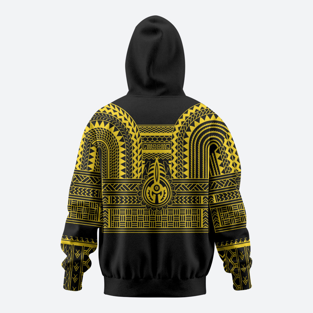 Philippines Filipinos Zip Hoodie Igorot Tribal Pattern Black LT05 - Polynesian Pride