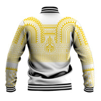 Philippines Filipinos Baseball Jacket Igorot Tribal Pattern White LT05 - Polynesian Pride