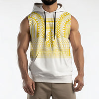 Philippines Filipinos Sleeveless Hoodie Igorot Tribal Pattern White LT05 - Polynesian Pride