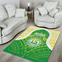 Kuki Independence 2026 Area Rug Cook Islands 15 Finest Green Version LT05 - Polynesian Pride