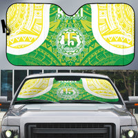 Kuki Independence 2026 Auto Sun Shade Cook Islands 15 Finest Green Version LT05 Green - Polynesian Pride