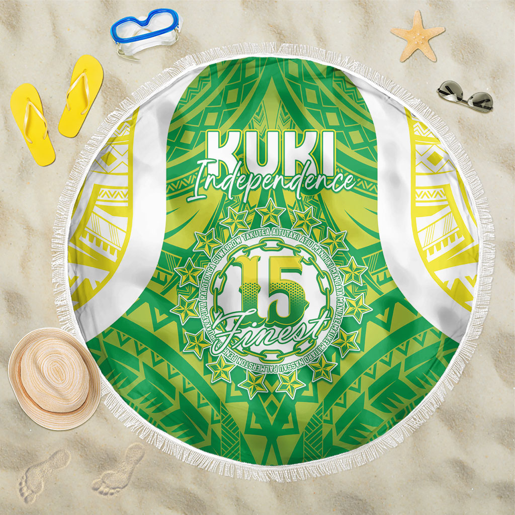 Kuki Independence 2026 Beach Blanket Cook Islands 15 Finest Green Version LT05 One Size 150cm Green - Polynesian Pride