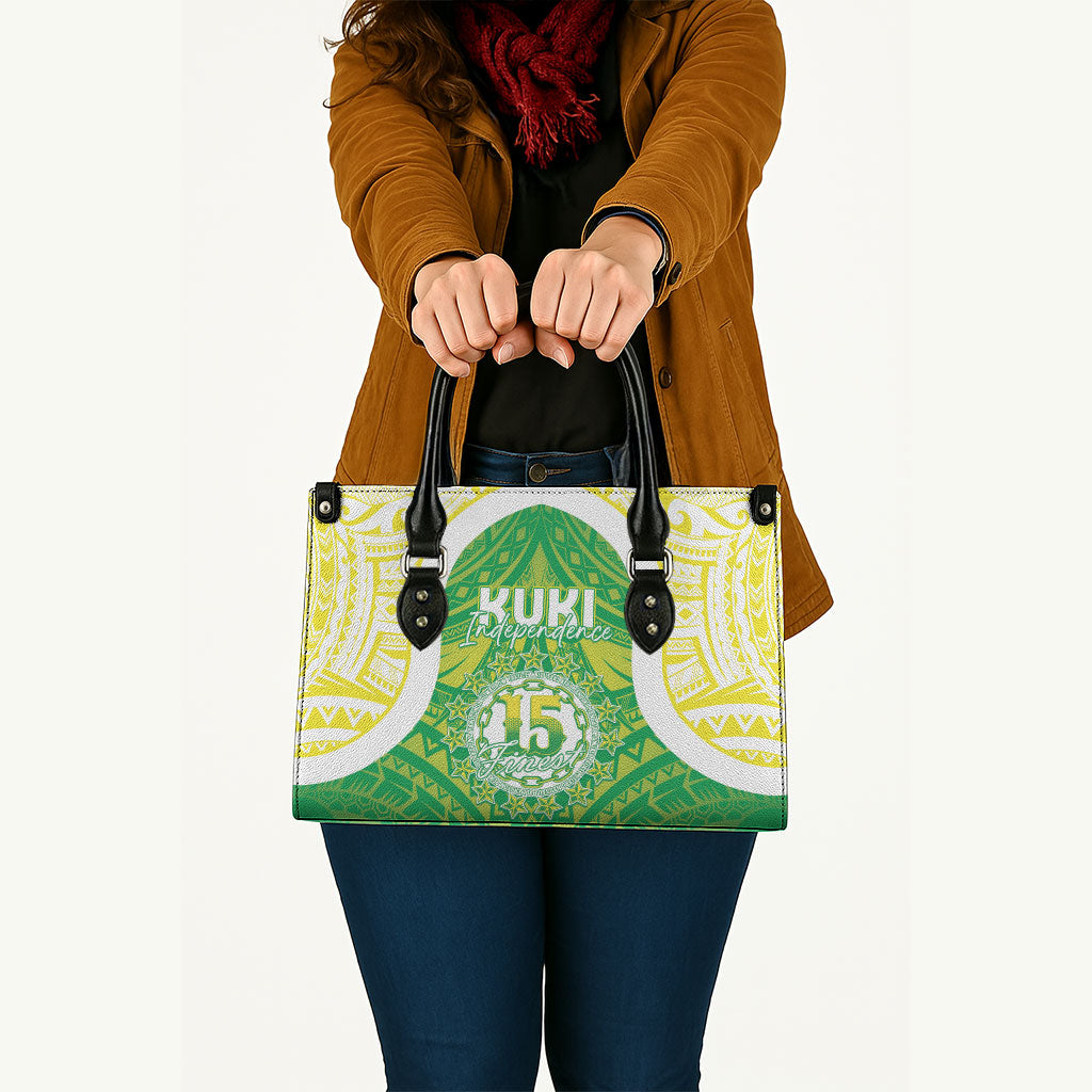 Kuki Independence 2026 Leather Bag Cook Islands 15 Finest Green Version LT05 - Polynesian Pride