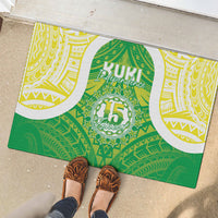 Kuki Independence 2026 Rubber Doormat Cook Islands 15 Finest Green Version LT05 - Polynesian Pride