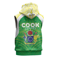 Kuki Independence 2026 Sleeveless Hoodie Cook Islands 15 Finest Green Version LT05 - Polynesian Pride