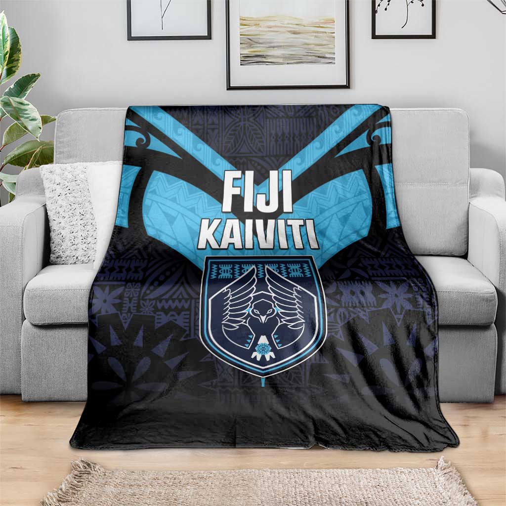 Fiji Kaiviti Rugby Blanket Fiji Tapa Pattern LT05 - Polynesian Pride