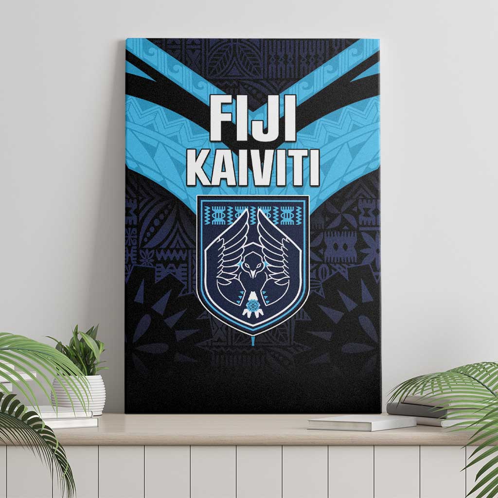 Fiji Kaiviti Rugby Canvas Wall Art Fiji Tapa Pattern LT05 - Polynesian Pride