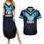 Custom Fiji Kaiviti Rugby Couples Matching Summer Maxi Dress and Hawaiian Shirt Fiji Tapa Pattern