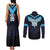 Custom Fiji Kaiviti Rugby Couples Matching Tank Maxi Dress and Long Sleeve Button Shirt Fiji Tapa Pattern