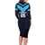 Custom Fiji Kaiviti Rugby Family Matching Long Sleeve Bodycon Dress and Hawaiian Shirt Fiji Tapa Pattern