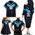 Custom Fiji Kaiviti Rugby Family Matching Off The Shoulder Long Sleeve Dress and Hawaiian Shirt Fiji Tapa Pattern