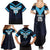 Custom Fiji Kaiviti Rugby Family Matching Summer Maxi Dress and Hawaiian Shirt Fiji Tapa Pattern