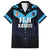 Custom Fiji Kaiviti Rugby Family Matching Tank Maxi Dress and Hawaiian Shirt Fiji Tapa Pattern