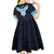 Custom Fiji Kaiviti Rugby Kid Short Sleeve Dress Fiji Tapa Pattern