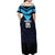 Custom Fiji Kaiviti Rugby Off Shoulder Maxi Dress Fiji Tapa Pattern