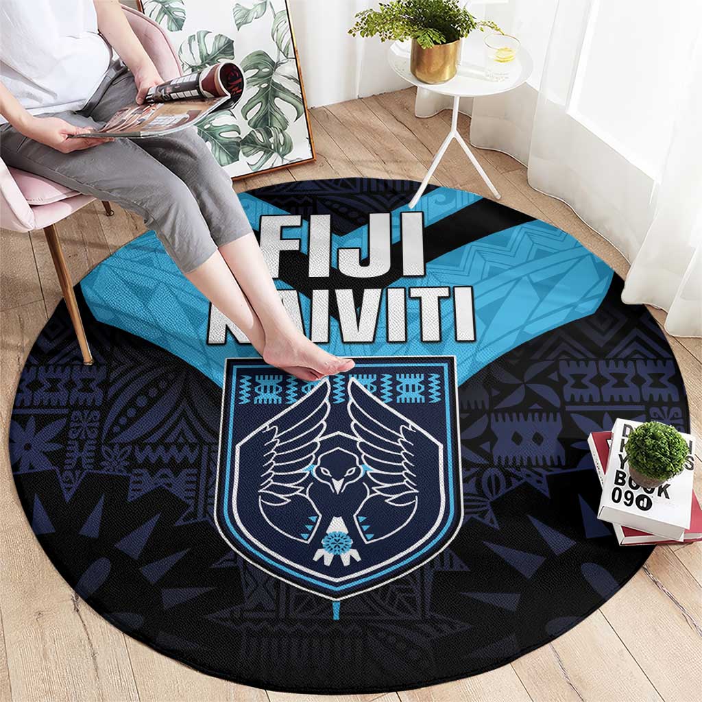 Fiji Kaiviti Rugby Round Carpet Fiji Tapa Pattern LT05 - Polynesian Pride