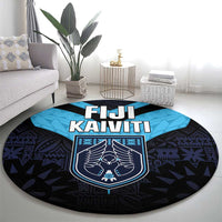 Fiji Kaiviti Rugby Round Carpet Fiji Tapa Pattern LT05 - Polynesian Pride
